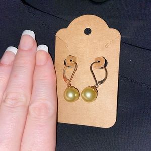 Ladies simulated pearl earrings